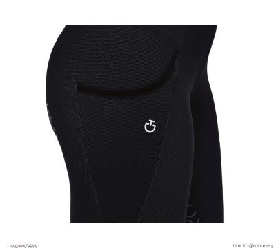 CT 女款全皮瑜珈馬褲-網眼-黑色：圖片 3