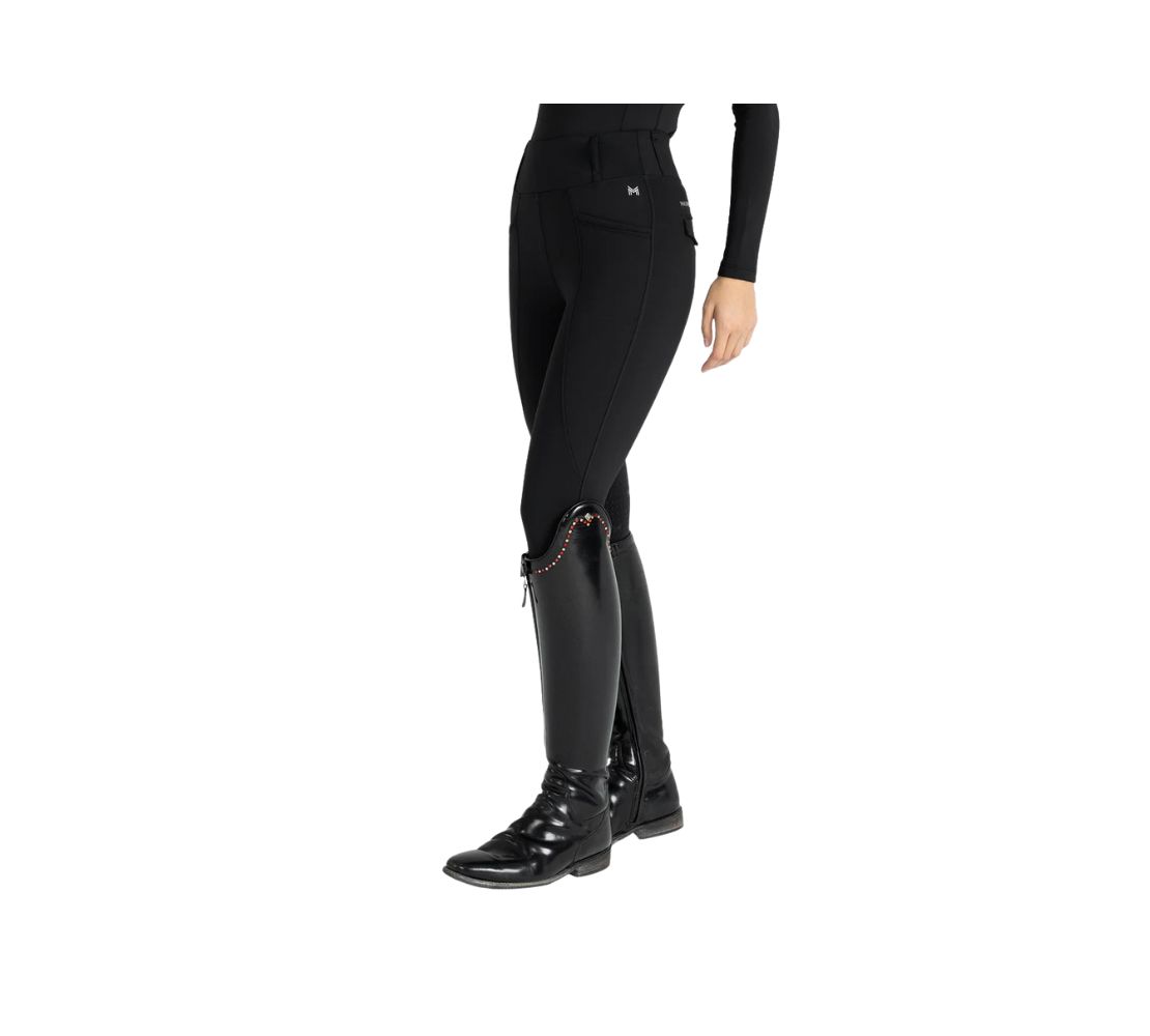 MaxiM 女款瑜珈全皮馬褲-Pro-黑色 - Image 2