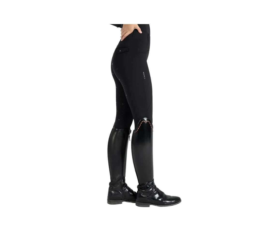 MaxiM 女款瑜珈全皮馬褲-Pro-黑色 - Image 6