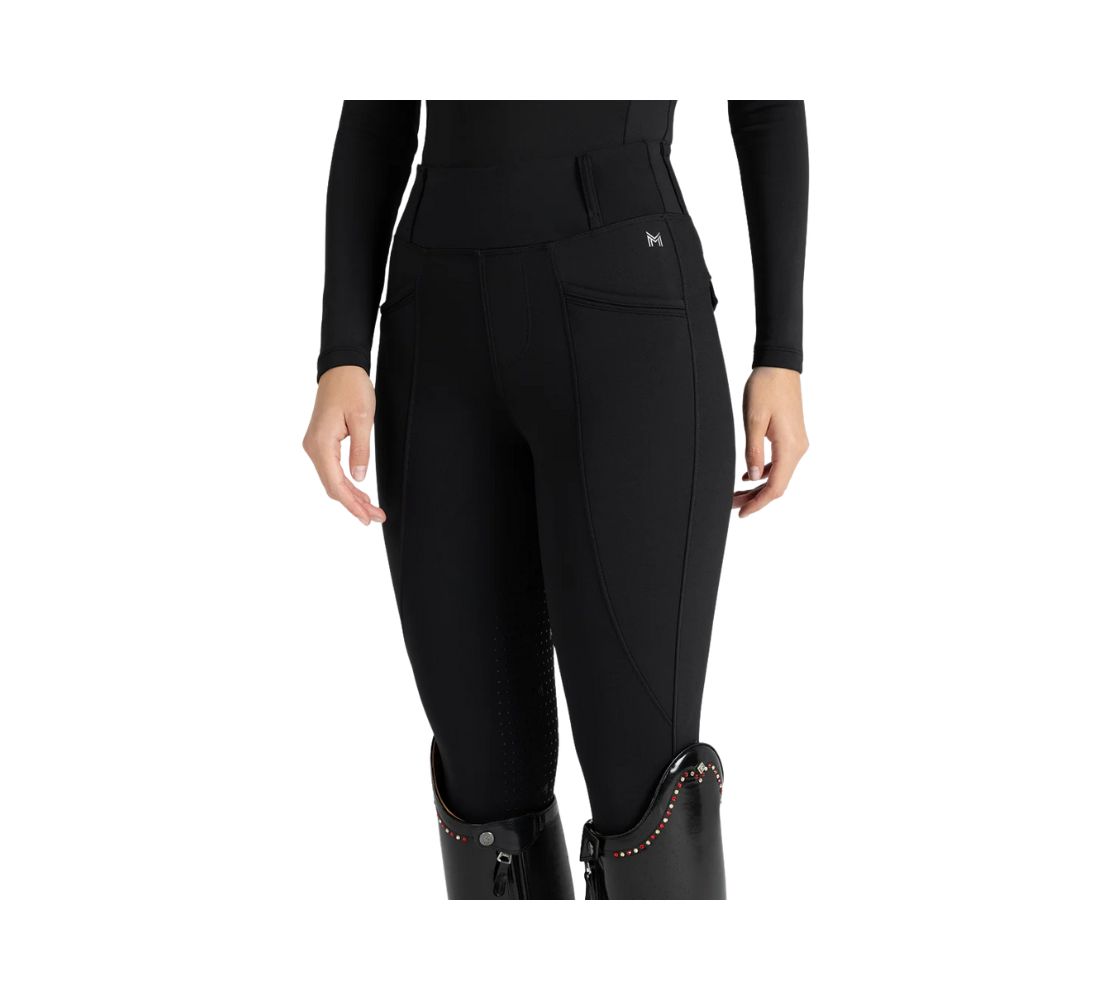 MaxiM 女款瑜珈全皮馬褲-Pro-黑色 - Image 4