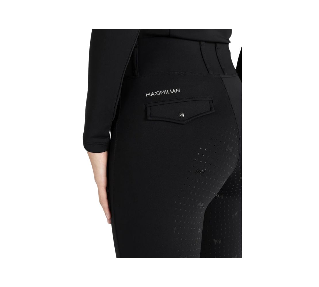 MaxiM 女款瑜珈全皮馬褲-Pro-黑色 - Image 3