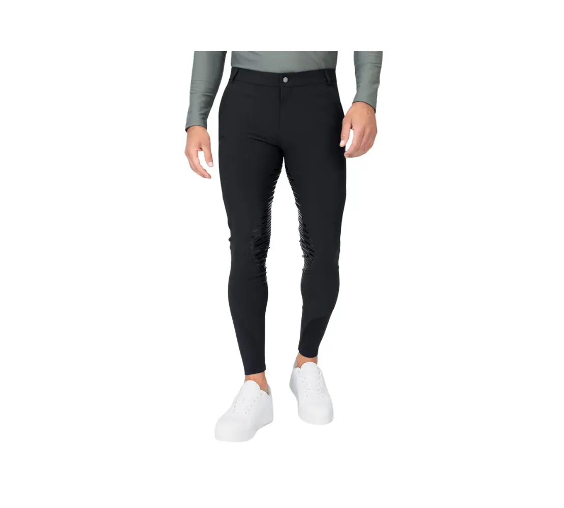 MaxiM 男款中腰全皮馬褲-Vector-黑色