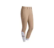 PAD096-4I00 (1) CT 女款全皮高腰馬褲-經典-樺木棕