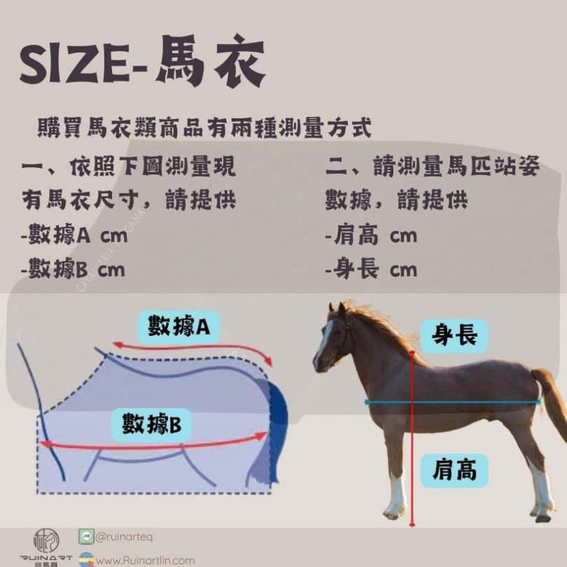 馬用馬衣尺寸測量